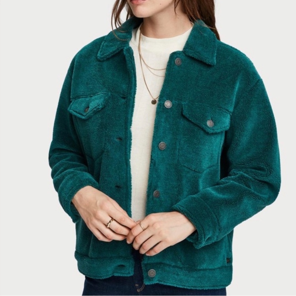 Scotch and Soda Green Sherpa Teddy Jacket